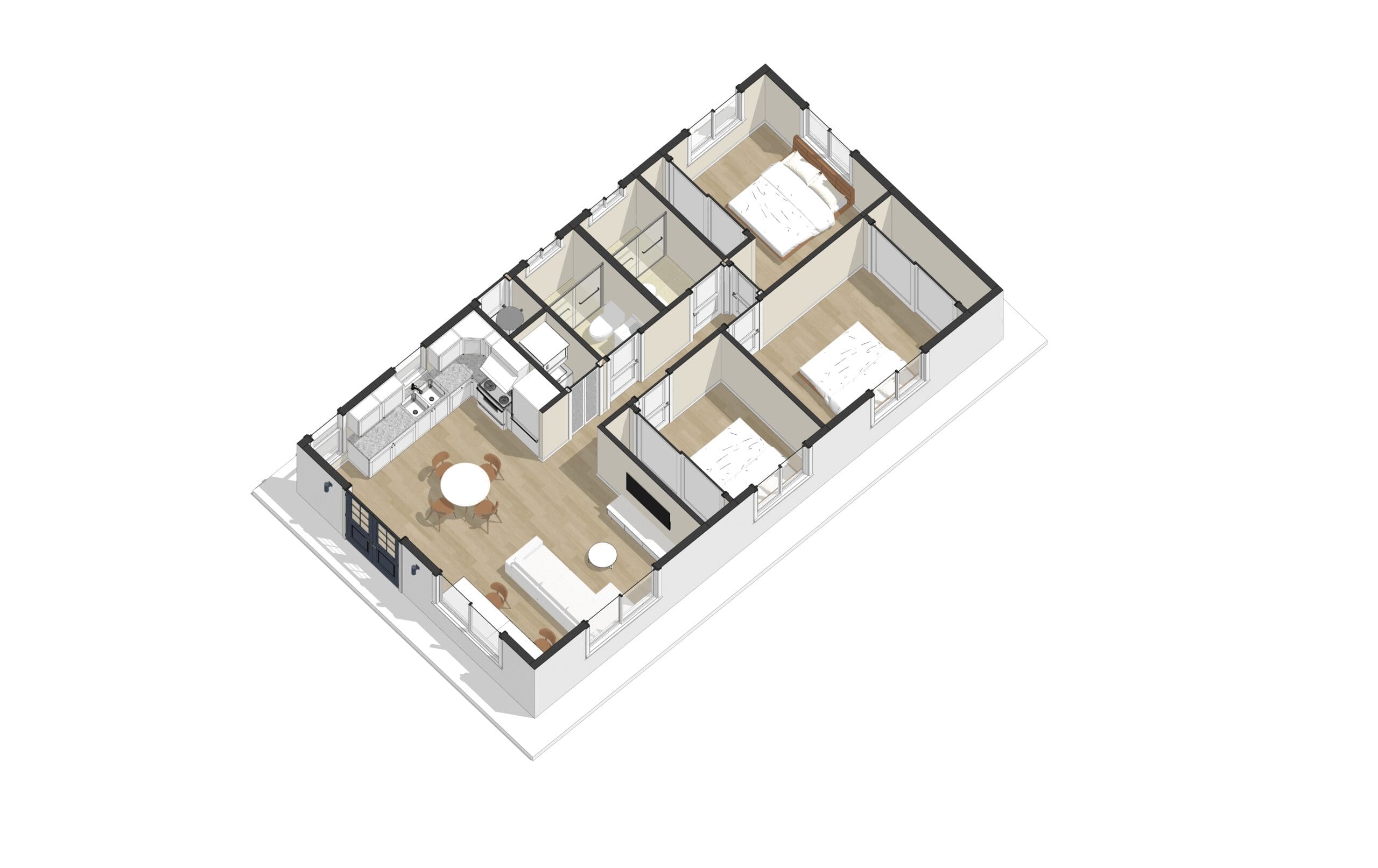 Construction site aerial view