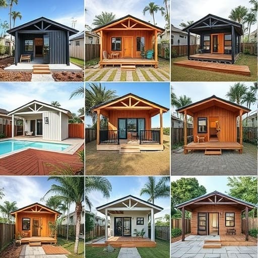 Montage of various ADU designs built in Southern California
