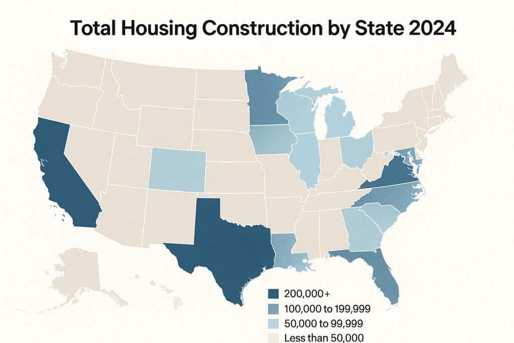 total housing construction by state